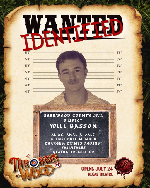 Throbbin Wood IDENTIFIED mugshot poster — Will Basson as Anal-a-Dale