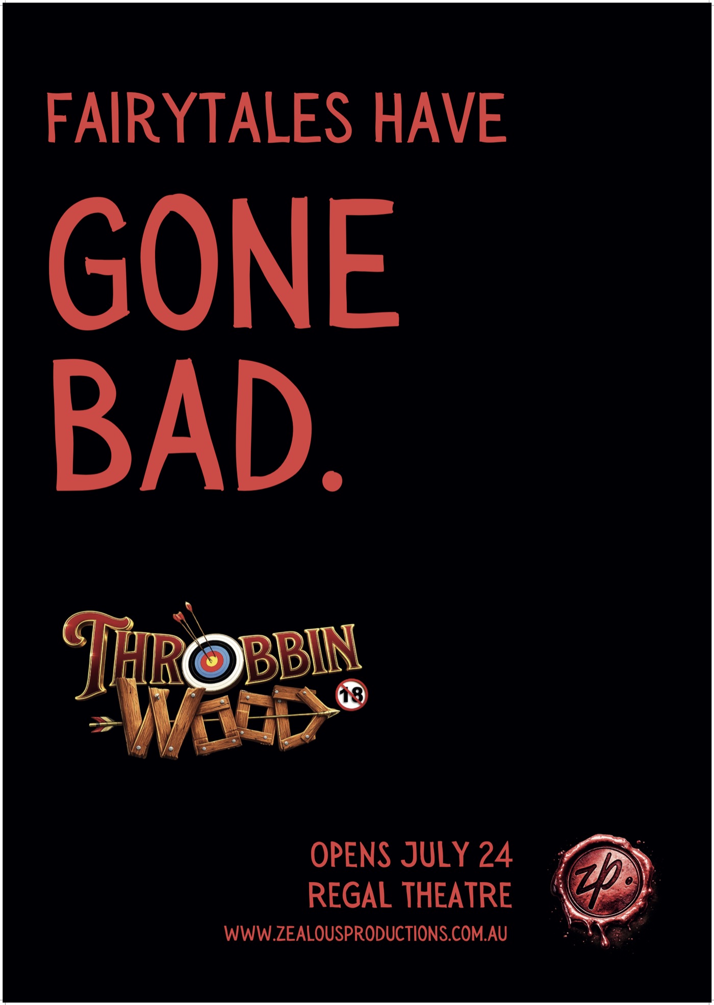 Throbbin Wood Gone Bad — F-bomb campaign poster